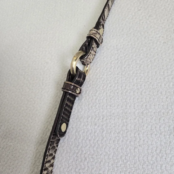 Brahmin Tan/Brown Crocodile Embossed Crossbody Bag - Picture 3 of 11